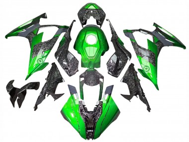 Purchase 2019-2022 Green Forged Carbon Fiber BMW S1000RR Motorcycle Fairings UK