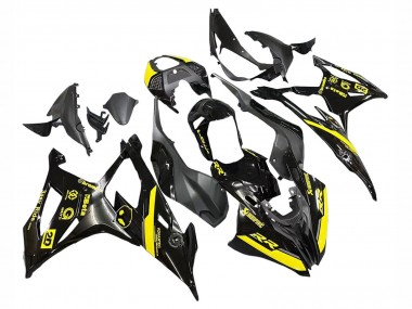 Purchase 2019-2022 Glossy Black Yellow BMW S1000RR Motorcycle Fairings UK