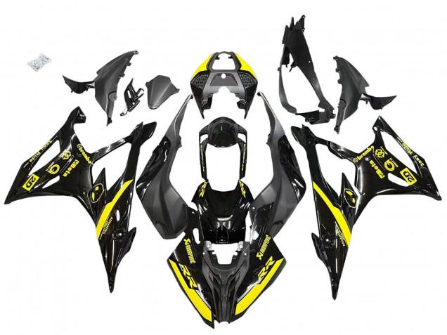 Purchase 2019-2022 Glossy Black Yellow BMW S1000RR Motorcycle Fairings UK