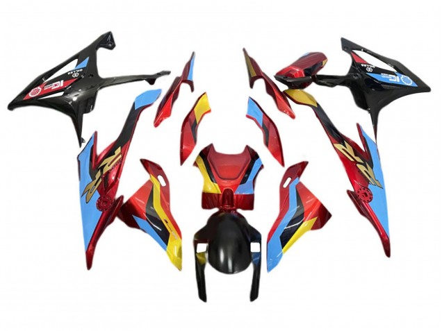 Purchase 2019-2022 Light Blue Red Gold BMW S1000RR Motorcycle Fairings UK