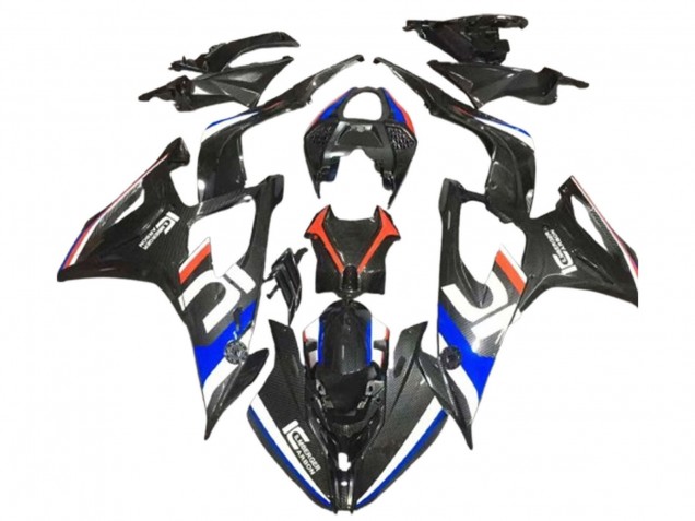 Purchase 2019-2022 Black White Blue Carbon Fiber BMW S1000RR/M1000RR Motorcycle Fairings UK Purchase 2019-2022 Black White Blue Carbon Fiber BMW S1000RR/M1000RR Motorcycle Fairings UK