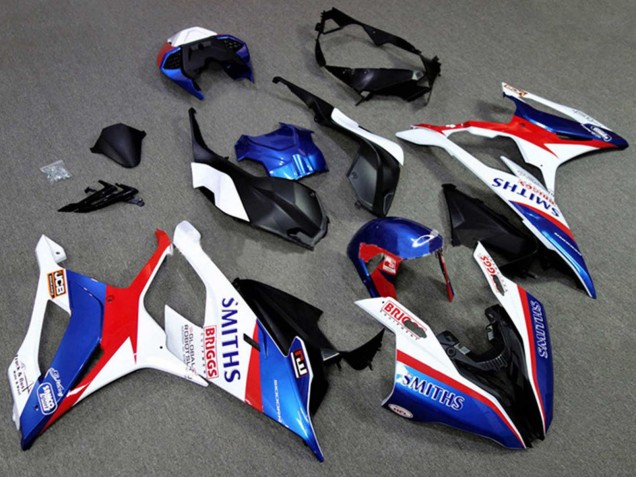 Purchase 2019-2022 White Blue Red Smiths BMW S1000RR/M1000RR Motorcycle Fairings UK Purchase 2019-2022 White Blue Red Smiths BMW S1000RR/M1000RR Motorcycle Fairings UK