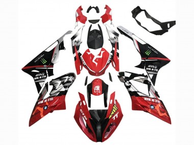 Purchase 2017-2018 Black Red Silver Monster BMW S1000RR Motorcycle Fairings UK