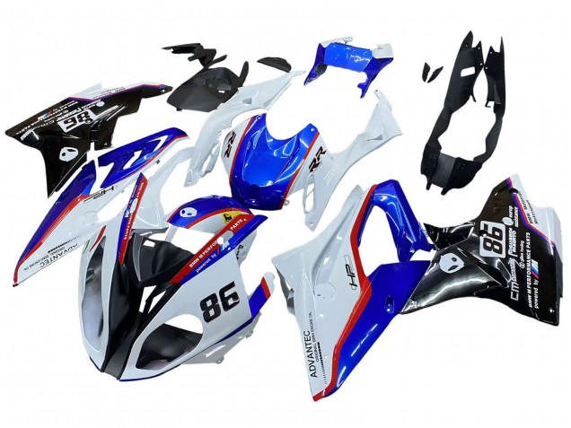 Purchase 2017-2018 White Blue Red 86 BMW S1000RR Motorcycle Fairings UK