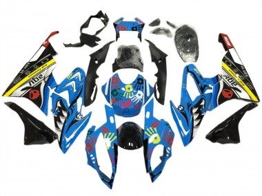 Purchase 2017-2018 Blue Yellow Shark BMW S1000RR Motorcycle Fairings UK