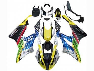 Purchase 2017-2018 Grey Yellow Blue Green VR 46 BMW S1000RR Motorcycle Fairings UK