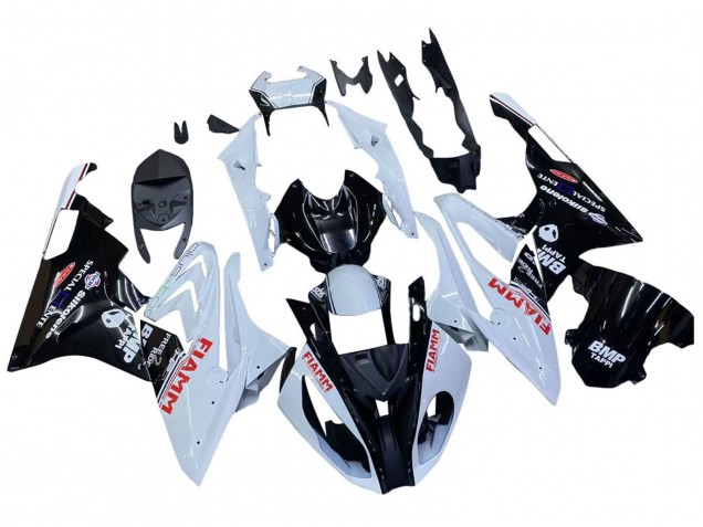 Purchase 2015-2016 White Glossy Black Fiamm BMW S1000RR Motorcycle Fairings UK