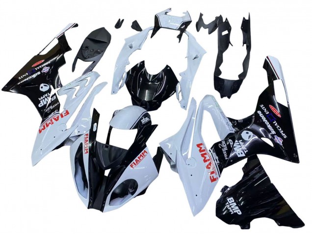 Purchase 2015-2016 White Glossy Black Fiamm BMW S1000RR Motorcycle Fairings UK