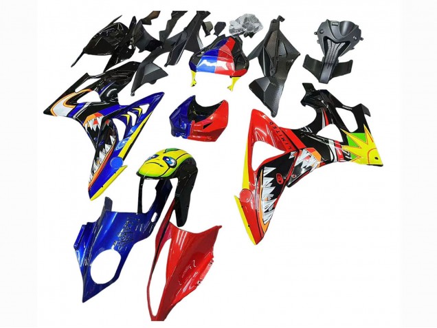 Purchase 2009-2014 Red Blue Yellow Shark BMW S1000RR Motorcycle Fairings UK