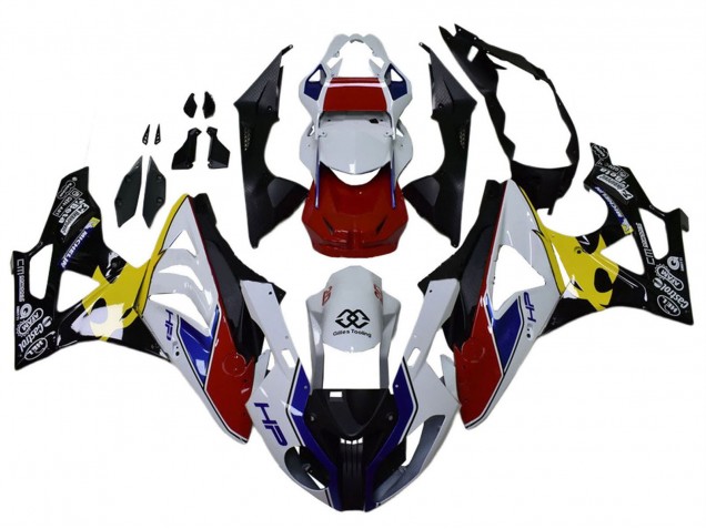 Purchase 2009-2014 White Red Yellow Black Castrol BMW S1000RR Motorcycle Fairings UK