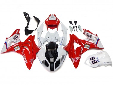 Purchase 2009-2014 White Red BMW S1000RR Motorcycle Fairings UK