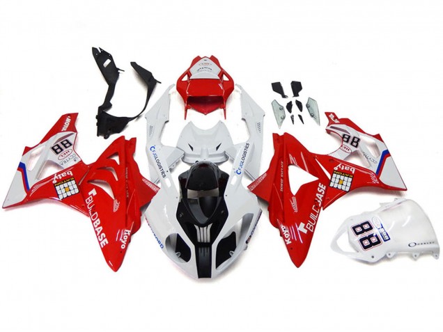 Purchase 2009-2014 White Red BMW S1000RR Motorcycle Fairings UK