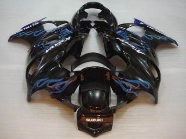 Purchase 2004-2006 Black with Blue Flame Suzuki GSX600F/GSX750F Katana Motorcycle Fairings UK