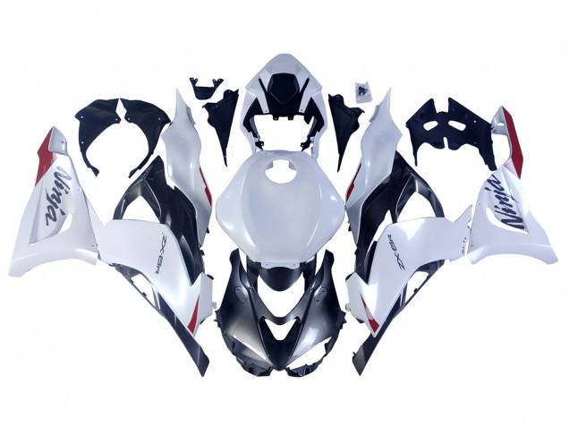 Purchase 2023-2025 Pearl White Ninja Kawasaki ZX6R Motorcycle Fairings UK Purchase 2023-2025 Pearl White Ninja Kawasaki ZX6R Motorcycle Fairings UK