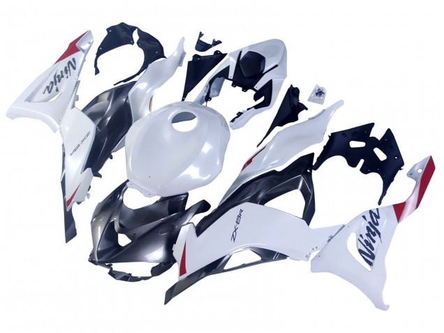 Purchase 2023-2025 Pearl White Ninja Kawasaki ZX6R Motorcycle Fairings UK Purchase 2023-2025 Pearl White Ninja Kawasaki ZX6R Motorcycle Fairings UK