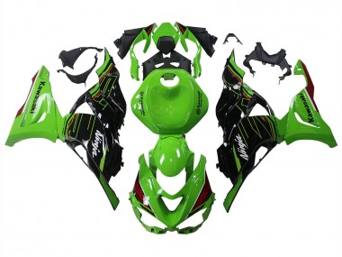 Purchase 2023-2025 Black Green Ninja Kawasaki ZX6R Motorcycle Fairings UK