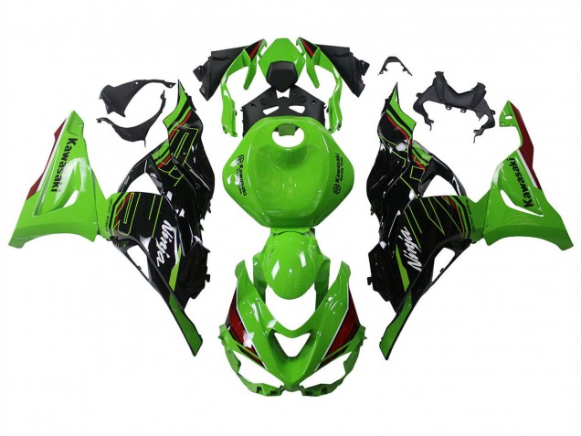 Purchase 2023-2025 Black Green Ninja Kawasaki ZX6R Motorcycle Fairings UK Purchase 2023-2025 Black Green Ninja Kawasaki ZX6R Motorcycle Fairings UK