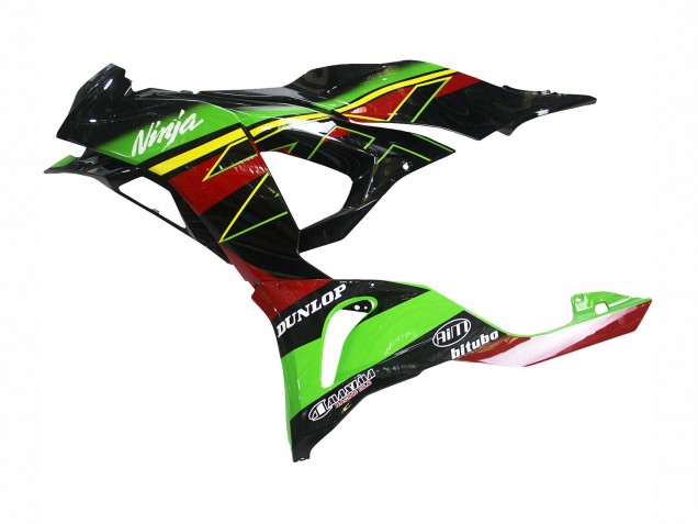 Purchase 2023-2025 Black Green Red Ninja Dunlop Kawasaki ZX6R Motorcycle Fairings UK Purchase 2023-2025 Black Green Red Ninja Dunlop Kawasaki ZX6R Motorcycle Fairings UK