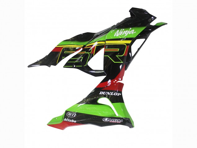 Purchase 2023-2025 Black Green Red Ninja Dunlop Kawasaki ZX6R Motorcycle Fairings UK Purchase 2023-2025 Black Green Red Ninja Dunlop Kawasaki ZX6R Motorcycle Fairings UK