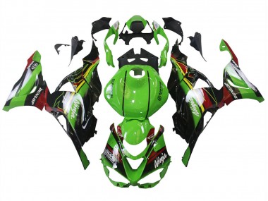 Purchase 2023-2025 Black Green Red Ninja Dunlop Kawasaki ZX6R Motorcycle Fairings UK