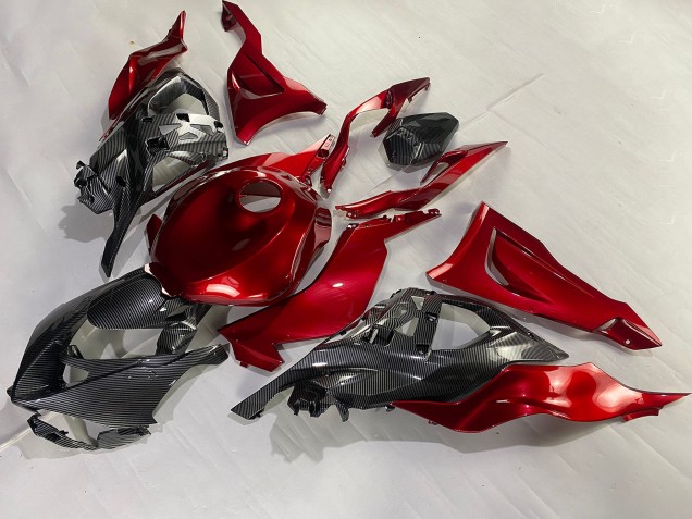 Purchase 2023-2025 Red Carbon Fiber Kawasaki ZX6R Motorcycle Fairings UK Purchase 2023-2025 Red Carbon Fiber Kawasaki ZX6R Motorcycle Fairings UK