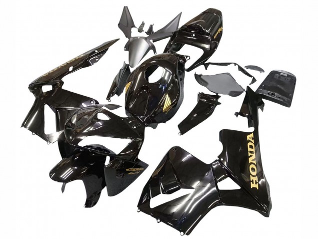 Purchase 2005-2006 Black with Gold Logo Honda CBR600RR Motorcycle Fairings UK