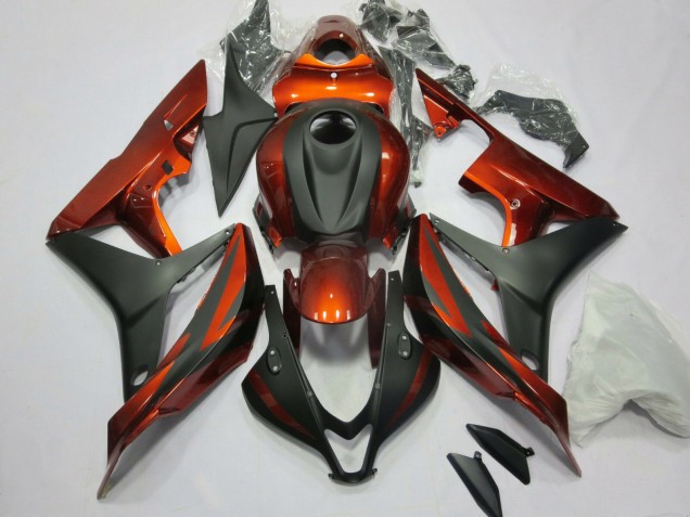 Purchase 2007-2008 Orange Matte Black Honda CBR600RR Motorcycle Fairing Kits UK