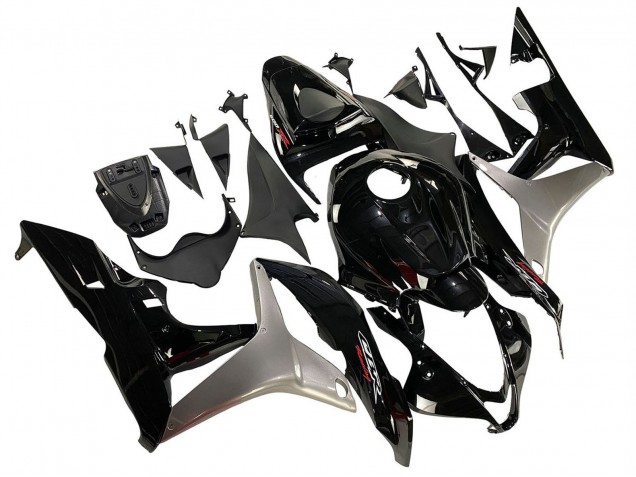 Purchase 2007-2008 Silver Glossy Black Honda CBR600RR Motorcycle Fairing Kits UK
