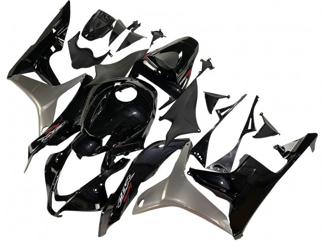 Purchase 2007-2008 Silver Glossy Black Honda CBR600RR Motorcycle Fairing Kits UK