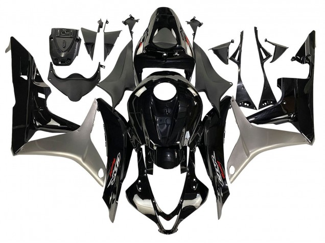 Purchase 2007-2008 Silver Glossy Black Honda CBR600RR Motorcycle Fairing Kits UK