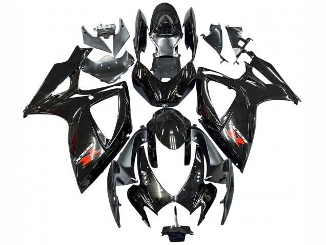 Purchase 2006-2007 Glossy Black Silver Red Suzuki GSXR 600 / GSXR 750 Motorcycle Fairings UK