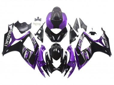Purchase 2006-2007 Purple Glossy Black Suzuki GSXR 600 / GSXR 750 Motorcycle Fairing Kits UK