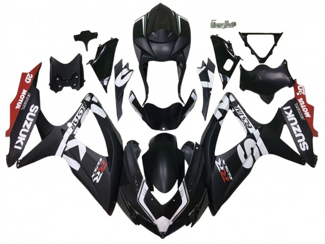 Purchase 2008-2010 Matte Black Red White Suzuki GSXR 600 / GSXR 750 Motorcycle Fairings UK