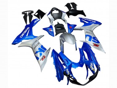 Purchase 2011-2024 Blue Silver Ecstar Suzuki GSXR 600 / GSXR 750 Motorcycle Fairings UK