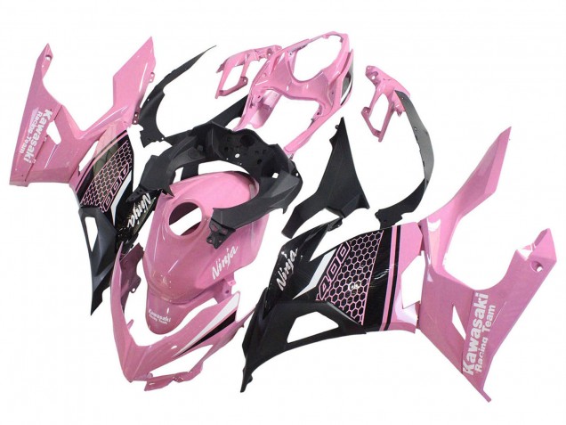 Purchase 2018-2024 Pink Matte Black Honeycomb Kawasaki Ninja 400 Motorcycle Fairings UK