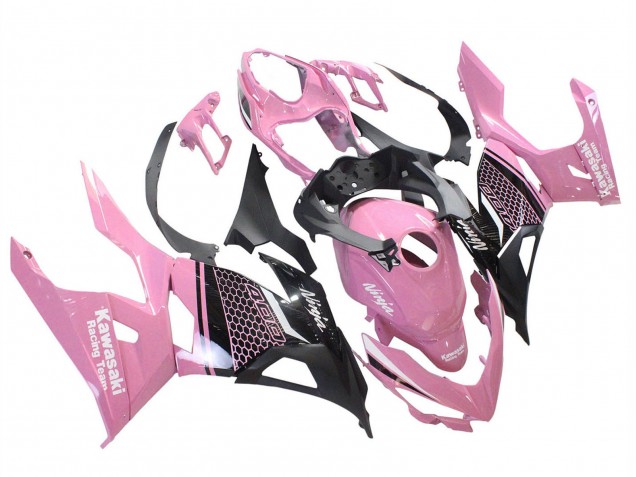 Purchase 2018-2024 Pink Matte Black Honeycomb Kawasaki Ninja 400 Motorcycle Fairings UK