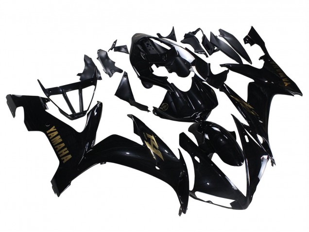 Purchase 2004-2006 Glossy Black Gold Decals Yamaha YZF 1000 R1 Motorcycle Fairings UK