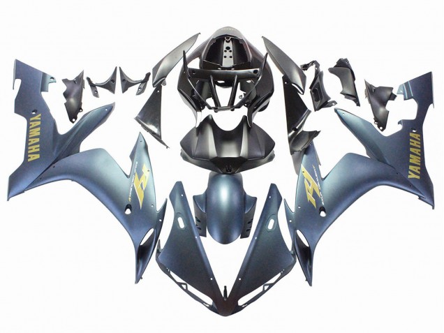 Purchase 2004-2006 Dark Blue Gold Decals Yamaha YZF 1000 R1 Motorcycle Fairings UK