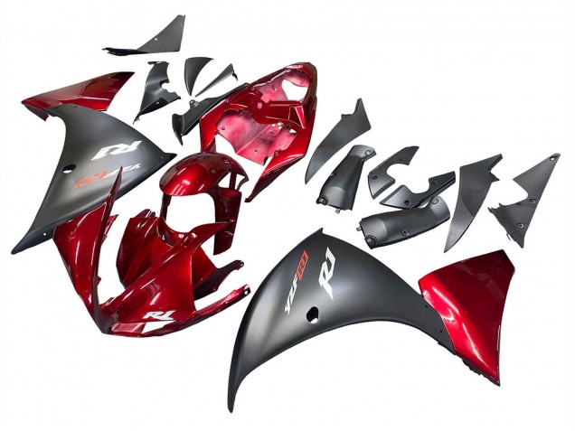 Purchase 2009-2011 Red Matte Black Yamaha YZF 1000 R1 Motorcycle Fairings UK