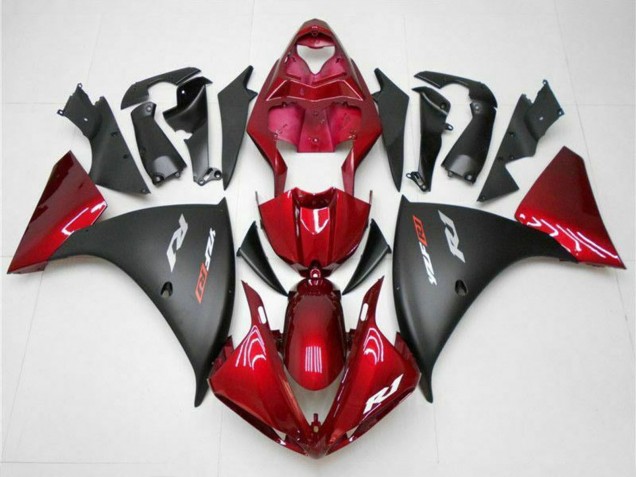 Purchase 2009-2011 Red Matte Black Yamaha YZF 1000 R1 Motorcycle Fairings UK