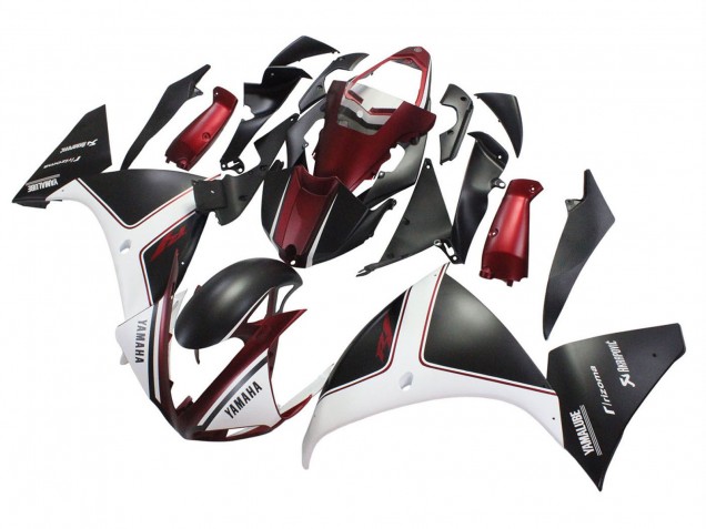 Purchase 2009-2011 Red White Matte Black Yamaha YZF 1000 R1 Motorcycle Fairings UK