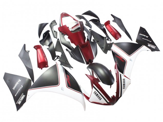 Purchase 2009-2011 Red White Matte Black Yamaha YZF 1000 R1 Motorcycle Fairings UK