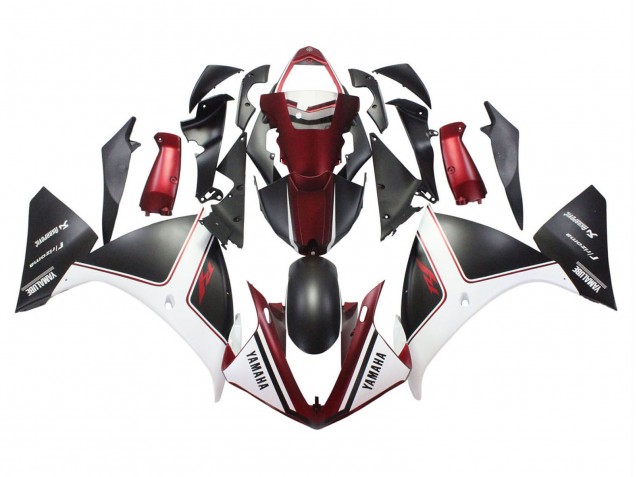 Purchase 2009-2011 Red White Matte Black Yamaha YZF 1000 R1 Motorcycle Fairings UK