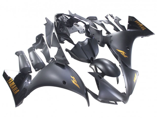 Purchase 2012-2014 Matte Black Gold Decals Yamaha YZF 1000 R1 Motorcycle Fairings UK