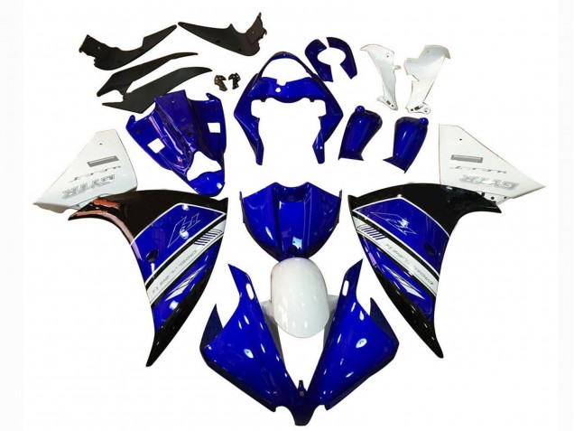 Purchase 2012-2014 White Blue Black Yamaha YZF 1000 R1 Motorcycle Fairing UK