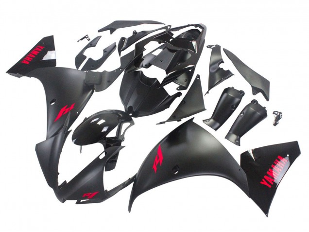Purchase 2012-2014 Glossy Black Matte Black Red Yamaha YZF 1000 R1 Motorcycle Fairings UK