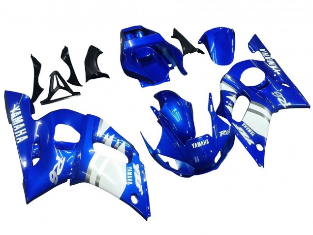 Purchase 1998-2002 Blue White Yamaha YZF 600 R6 Motorcycle Fairings UK
