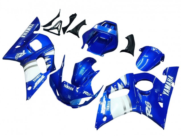Purchase 1998-2002 Blue White Yamaha YZF 600 R6 Motorcycle Fairings UK