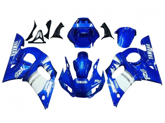 Purchase 1998-2002 Blue White Yamaha YZF 600 R6 Motorcycle Fairings UK