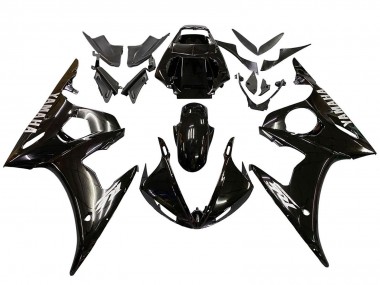 Purchase 2003-2004 Glossy Black White Decals Yamaha YZF R6 Motorcycle Fairings UK